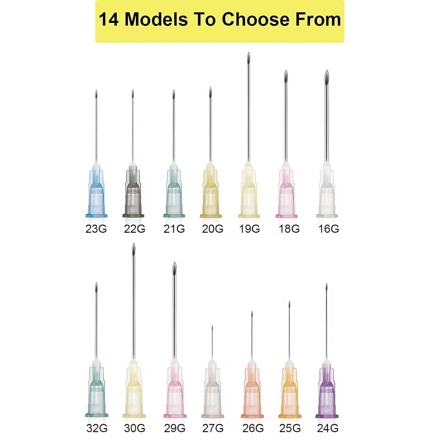 27 Gauge 0.5 Inch Needle, Individually Wrapped, 100 PCS Luer Lock 27Ga/0.5in