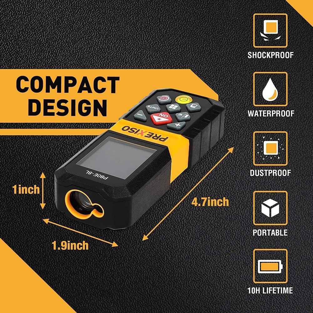 PREXISO 265 FT Laser Level Self Leveling RED Beam Multi-Measurement W/Battery