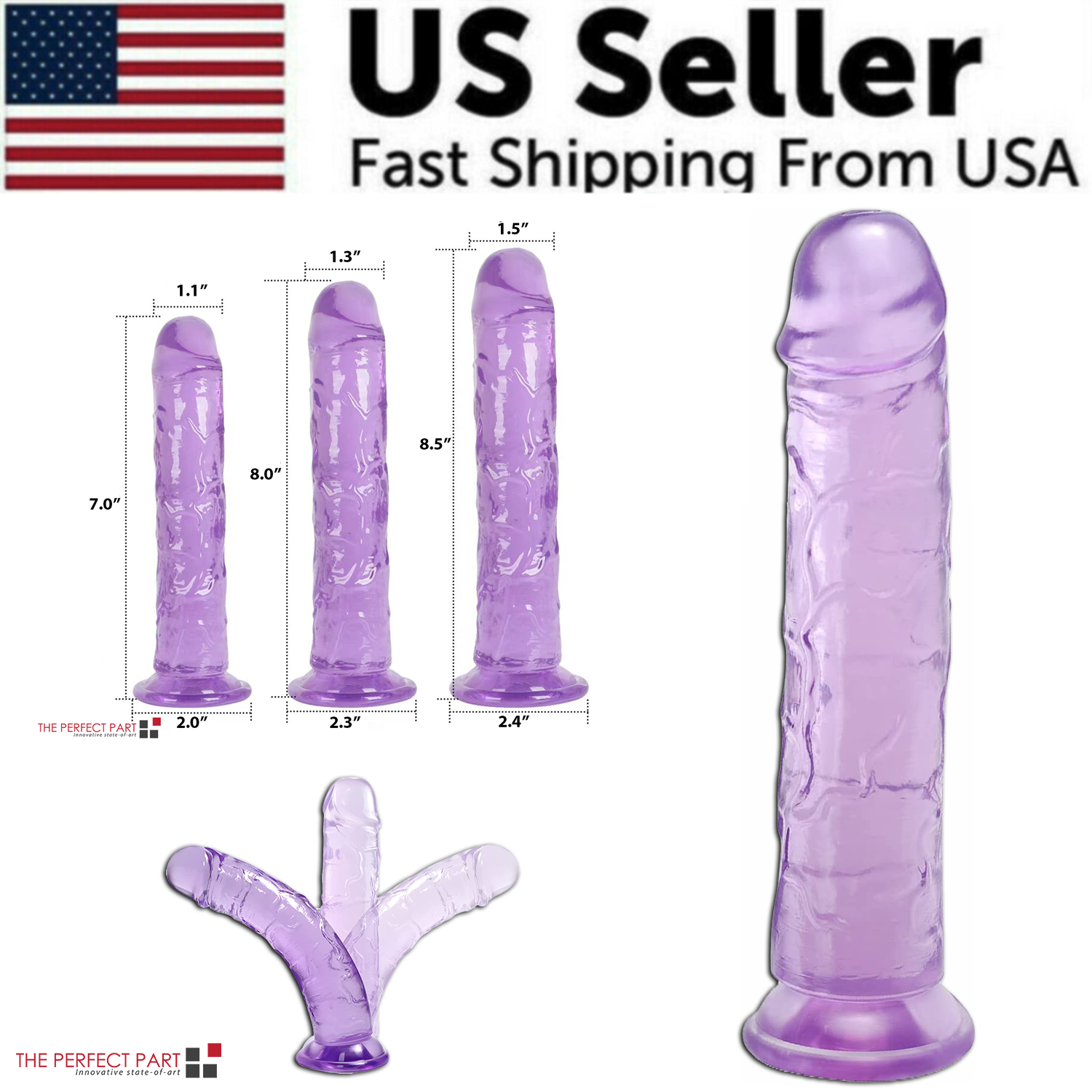 Jelly Dong Dildo Suction Cup G-Spot Waterproof Realistic Cock Veined Dildos Anal
