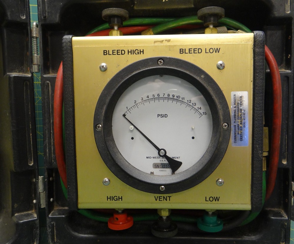 Midwest Model 830 Reduced Pressure Principle Assy Backflow Prevention Test Kit