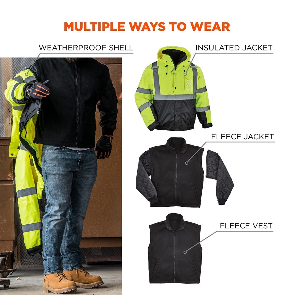 Ergodyne Standard Jacket Lime 3X-Large