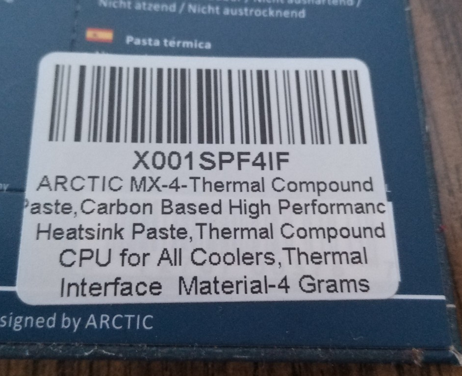 Arctic MX-4 Thermal Compound Paste New In Package Part #X001SPF41F