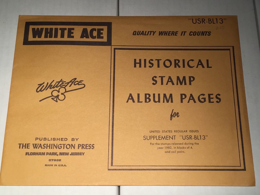 New Package White Ace Pages Regular Issues 1982 Blocks of 4,Coil Pairs USR-BL13