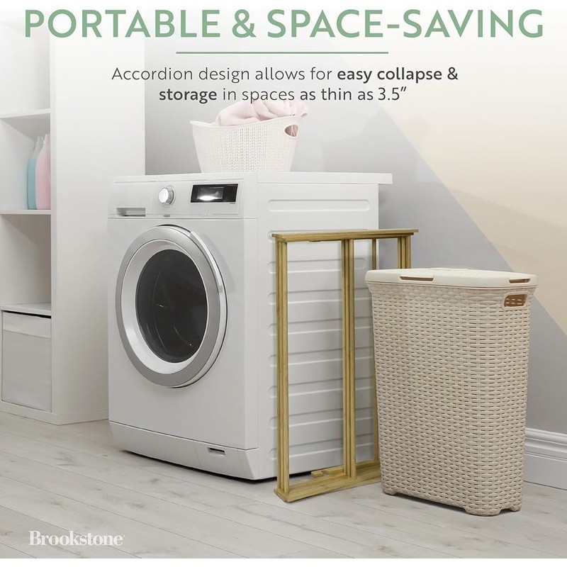 Bamboo Drying Rack Eco-Friendly Collapsible Space Saving Multi-Purpose Dryer New