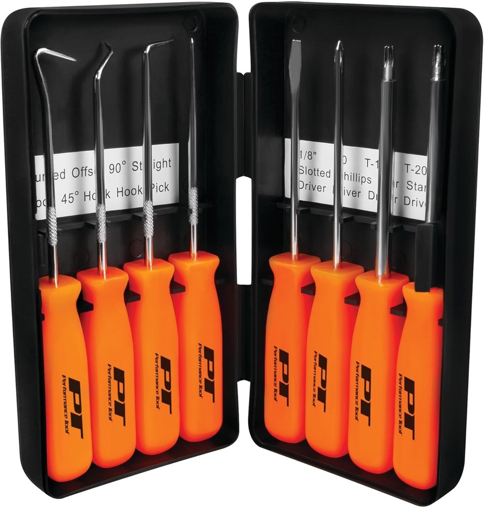Performance Tool W941 8-Piece Specialty Pick/Driver Set, Precision Pick &...