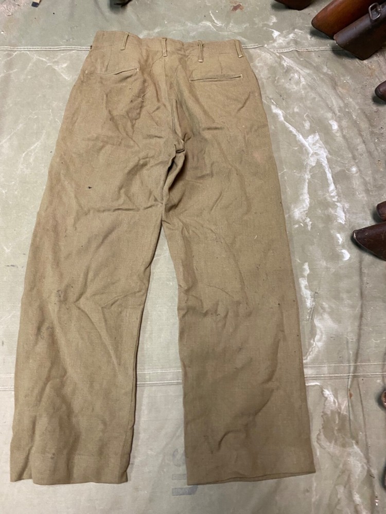 ORIGINAL WWII US ARMY M1938 WOOL COMBAT FIELD TROUSERS- SMALL 31 WAIST