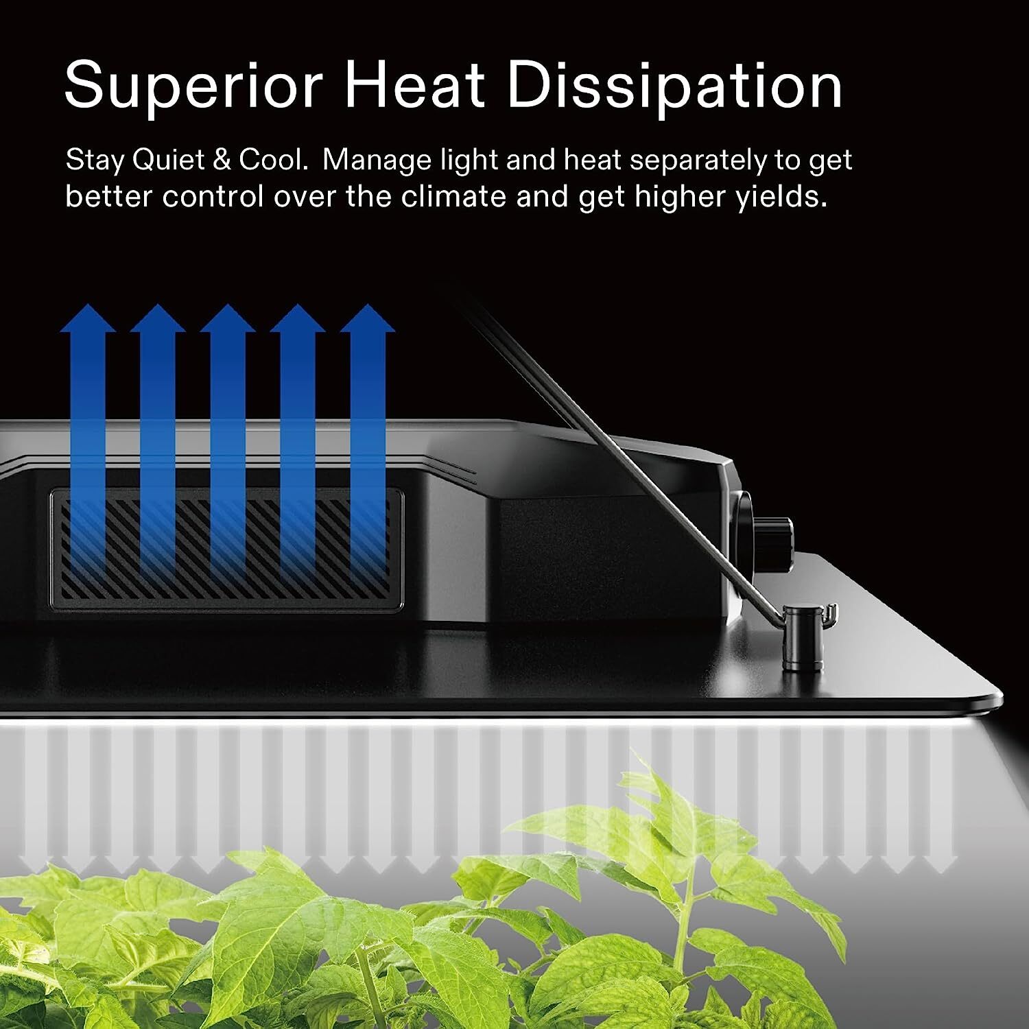 VIVOSUN 4x2ft Complete Grow Tent System 4" Inline Duct Fan VS2000 LED Grow Light