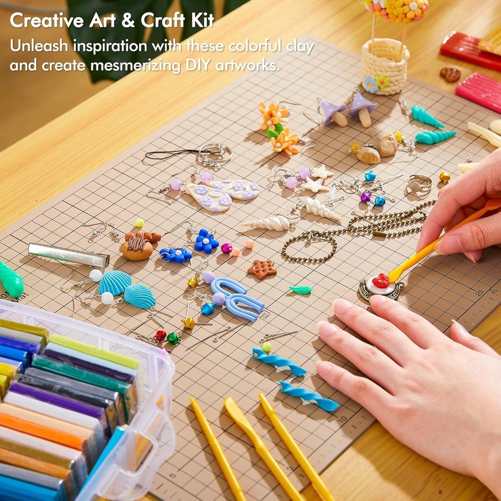 Complete Polymer Clay Collection: 82 Colors, 35 Pieces