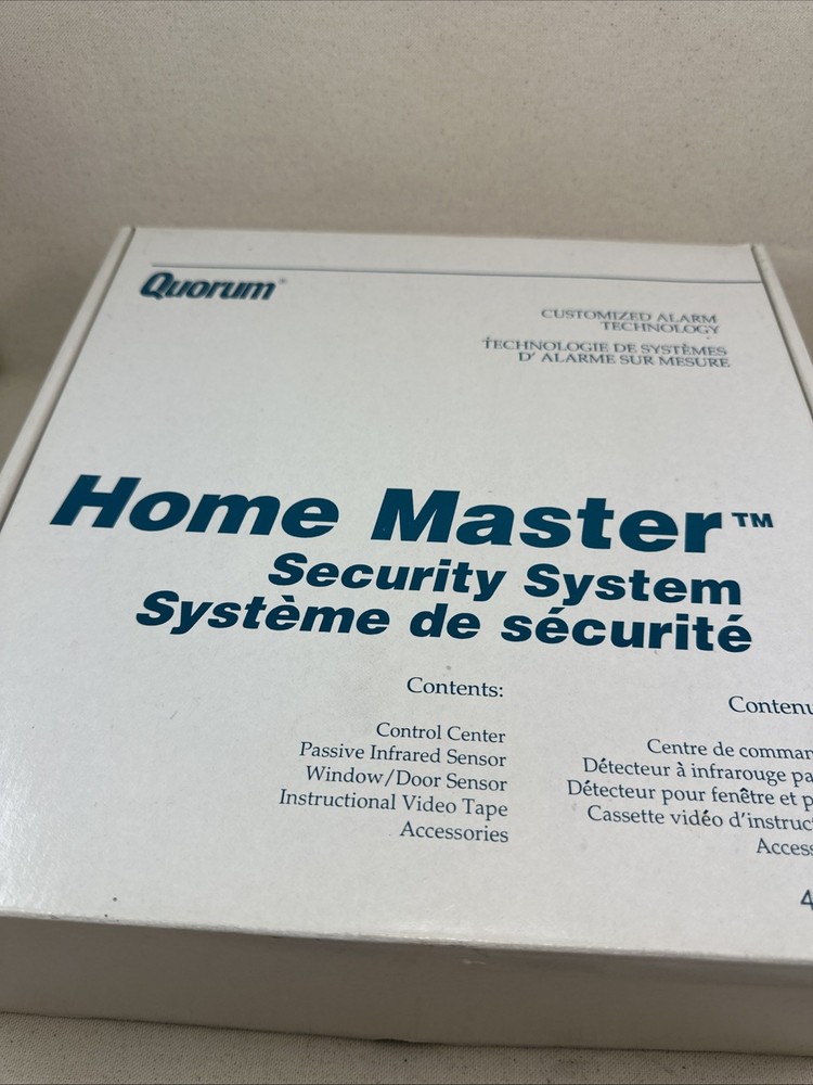 Quorum Home Master HM-100 Security System with remote , cassette , AC adapter