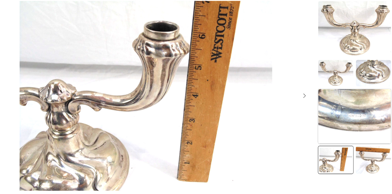 ✡REAL Jewish German ANTIQUE RARE SHABBAT judaica silver candle holder candelabra