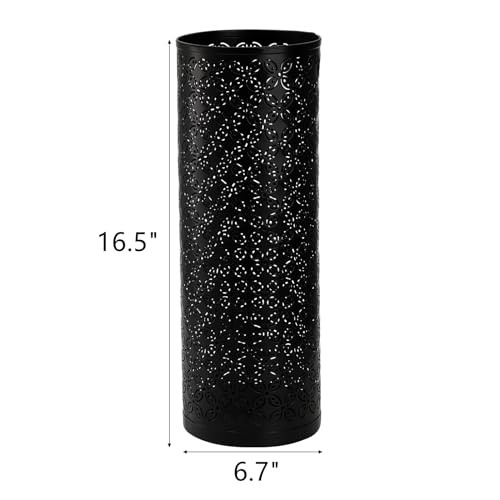 Metal Round Umbrella Stand Rack, Free Standing Umbrella 16.5"H x 6.7" Diameter