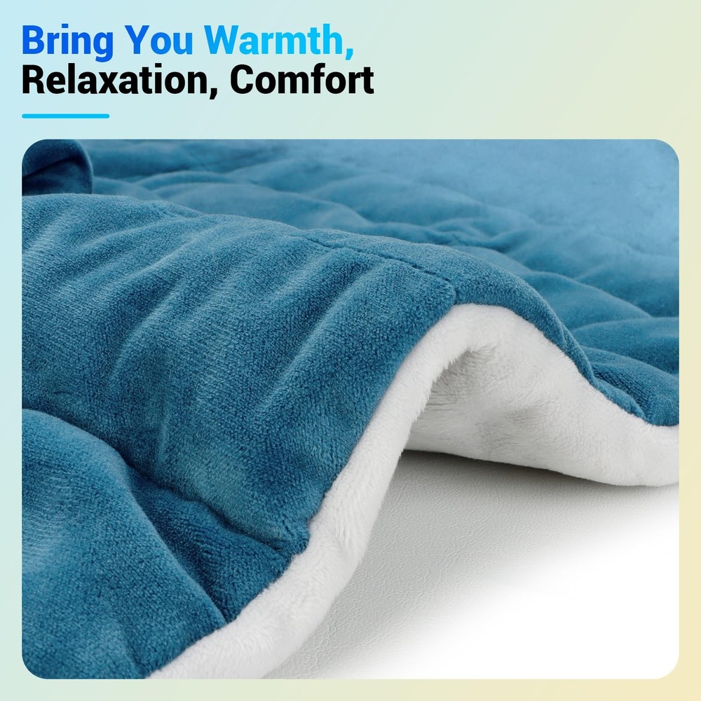Comfytemp Heating Pad for Back Neck Shoulders, Weighted Electric Heating Pad for