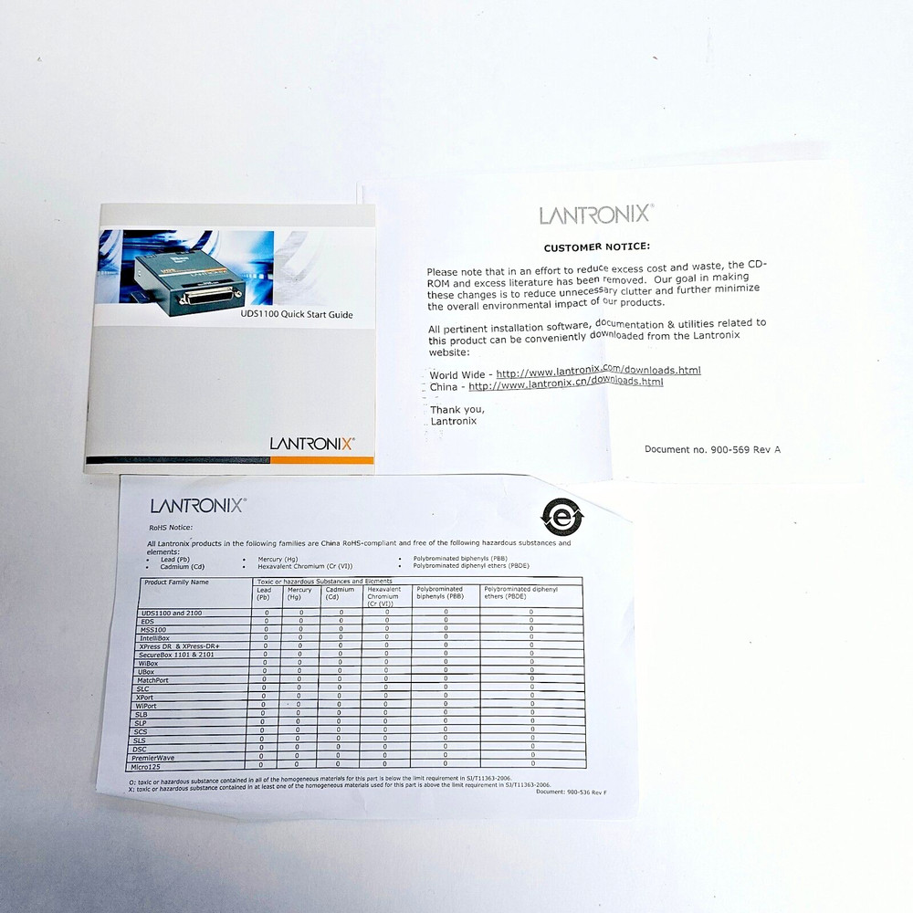 Lantronix UD1100002-01 Ethernet Device Server New (Open Box)