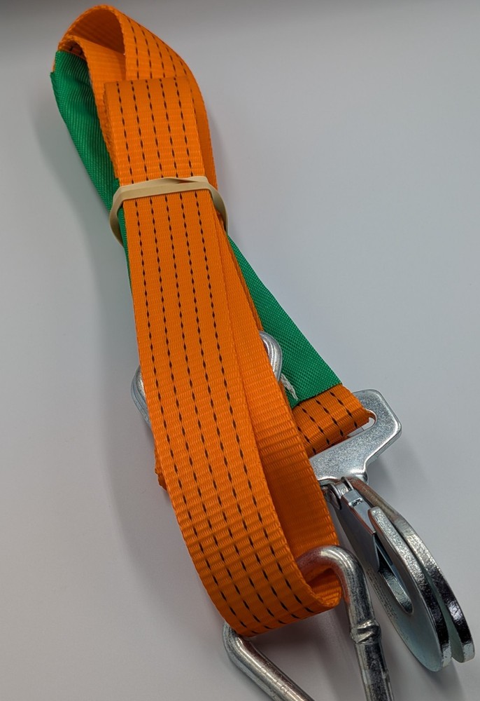 Orange Winch Recovery Brother Trailer Strap - Even Pull System