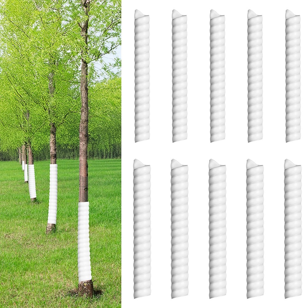 10 Pcs Plastic Spiral Tree Trunk Protector Tree Bark Protector Tube Wrap