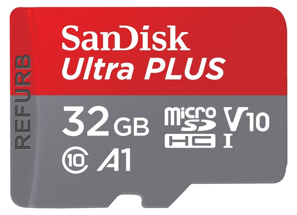 SanDisk - Ultra PLUS 32GB microSDHC UHS-I Memory Card U