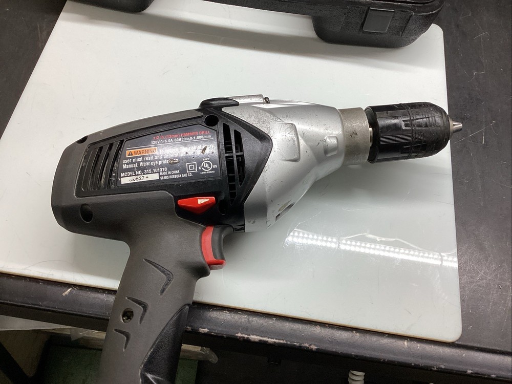 Craftsman 1/2 Inch Variable Speed Reversible Hammer Drill & Case Mod.315.101370