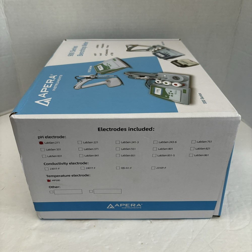 NEW Apera Instruments PH910 Benchtop Lab pH Meter Kit with LabSen 211 Electrode
