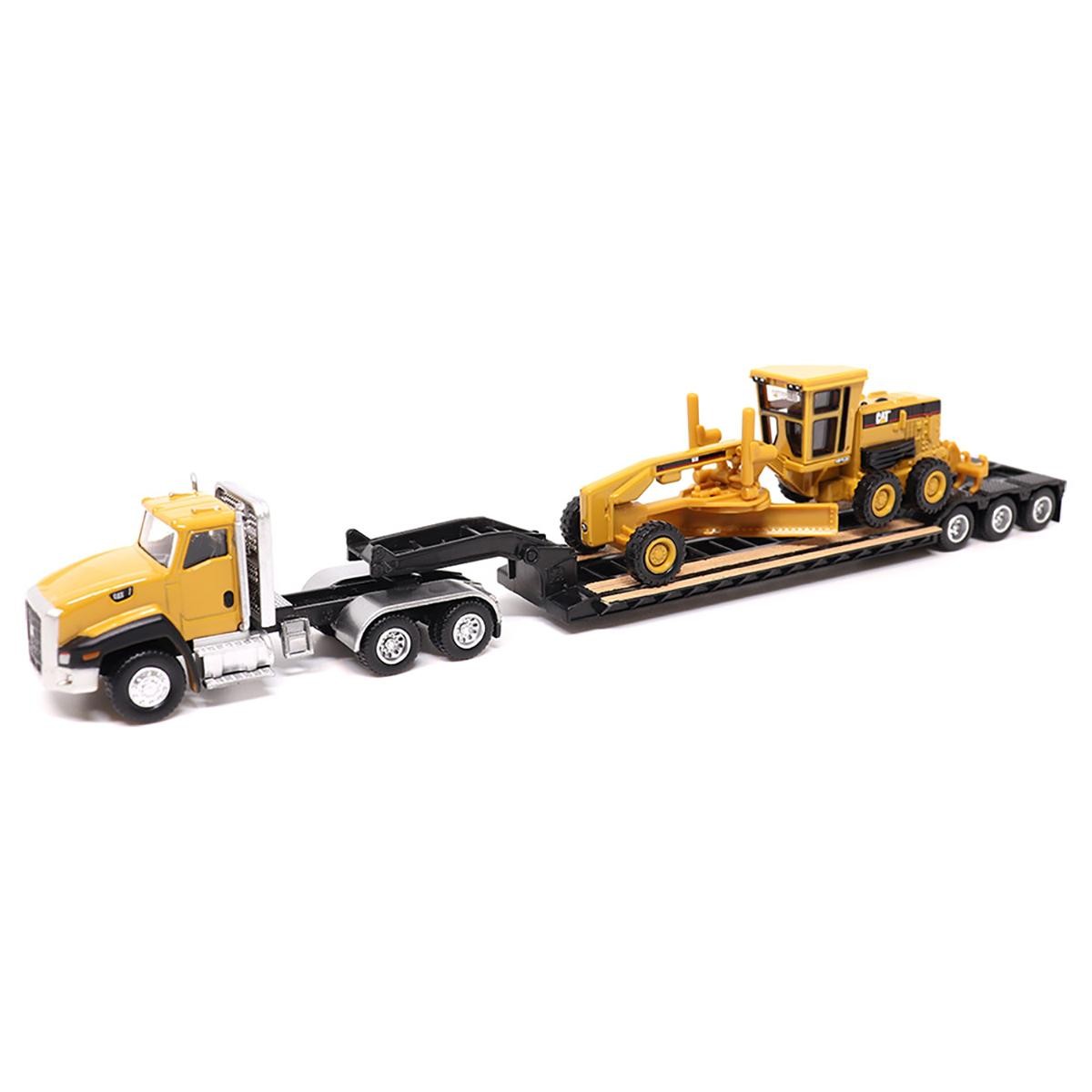 Diecast Masters 1/87 Cat CT660 Day Cab Lowboy Trailer & 163H Motor Grader 84414