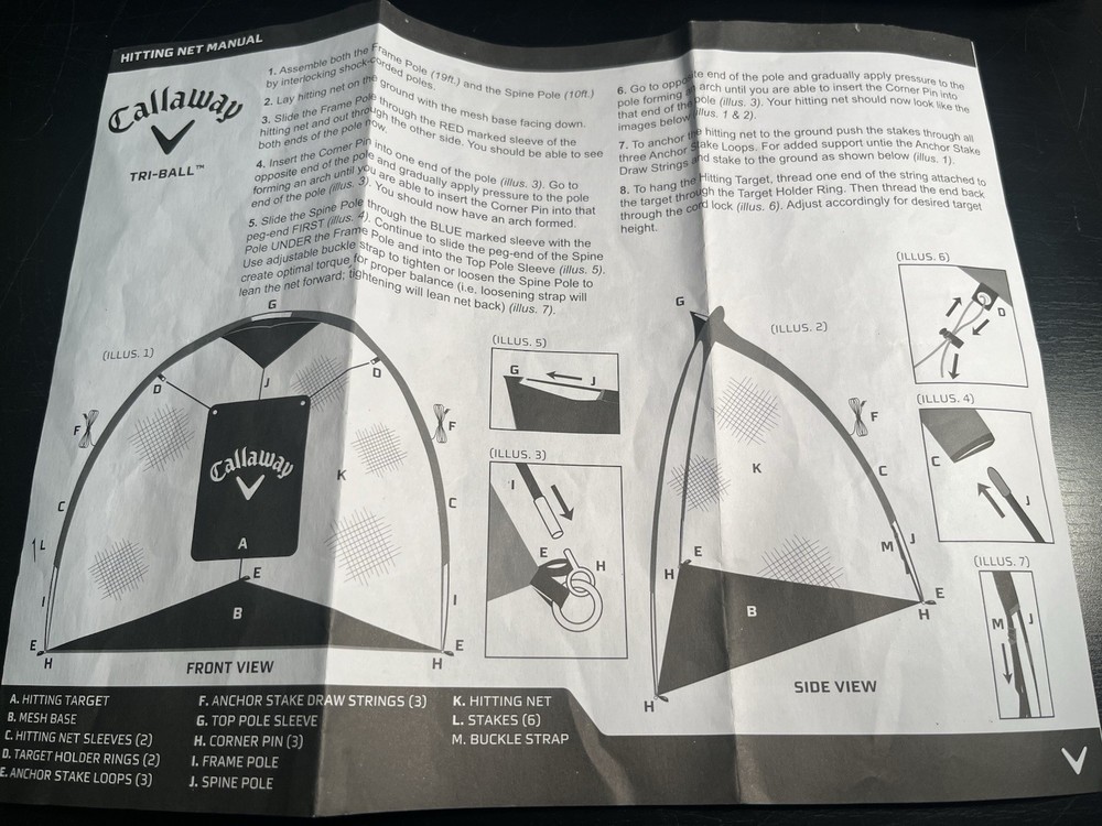 Callaway Golf Tri Ball Hitting Net Practice At Home Large