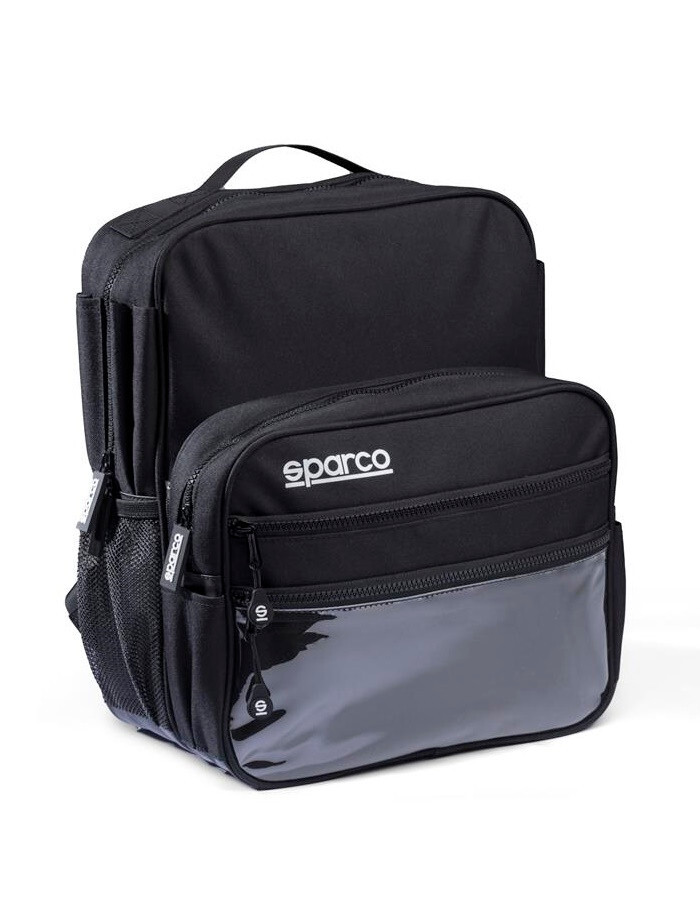 Sparco Co-Driver Plus Backpack Bag Multiple Storage Pockets Black