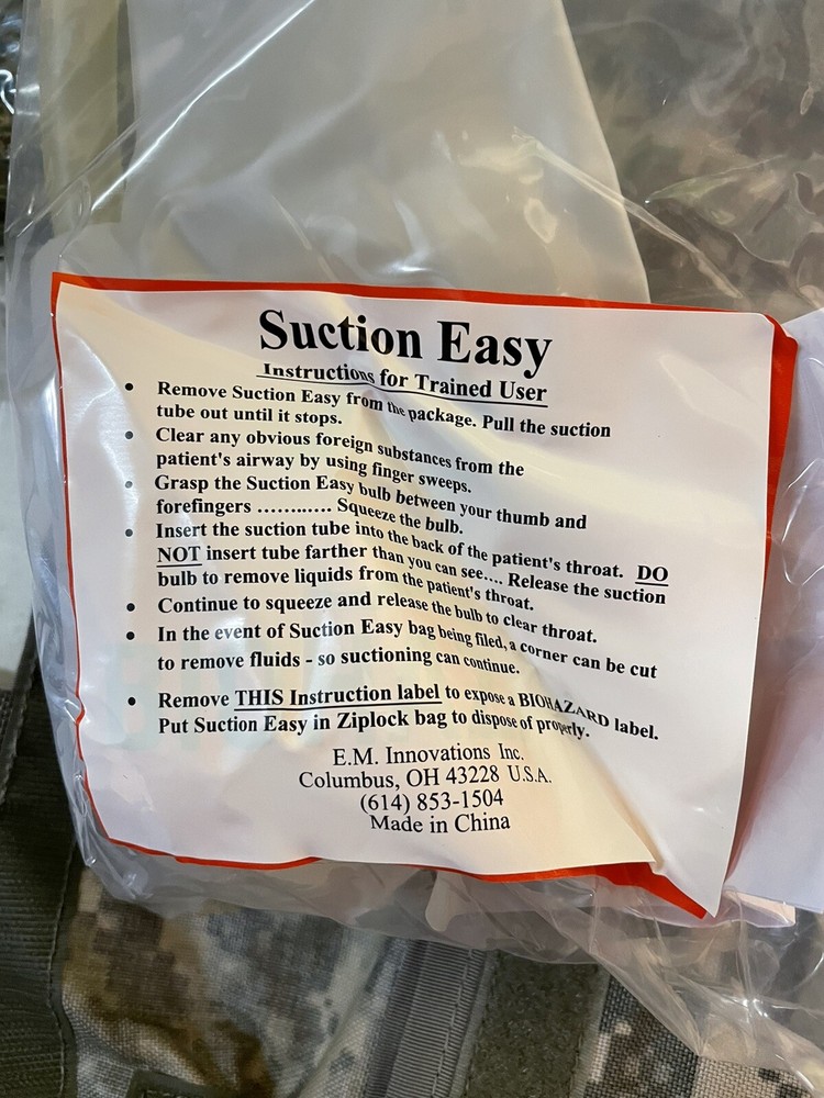 Survival Blanket and Tactical Suction Easy