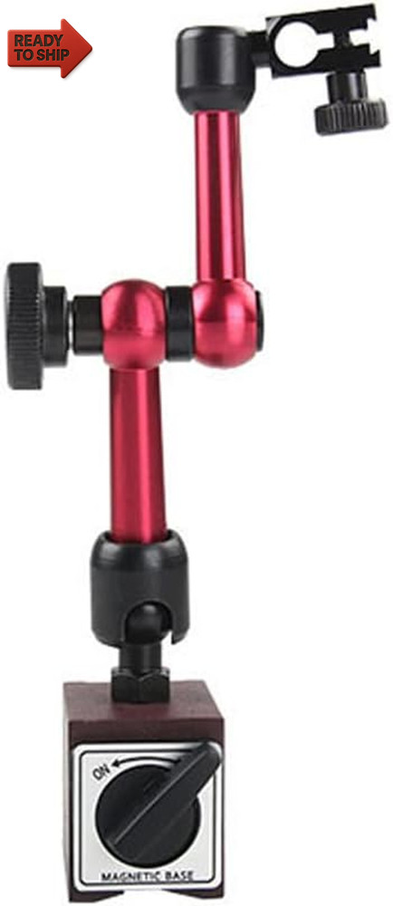 Oudtinx Red Adjustable Magnetic Base Holder for Digital Dial Indicator