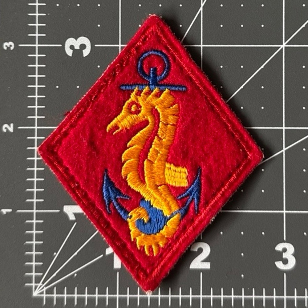 WW2 US Marines Ships Detachment Felt Patch - #1424