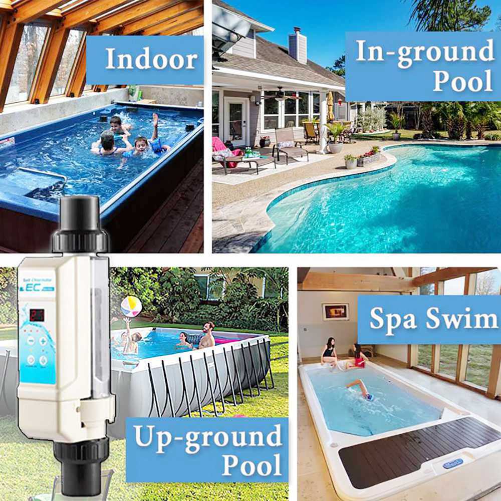 Pool Chlorine Generator System for 26K Gallon Pool With Salt Cell & Flow Switch