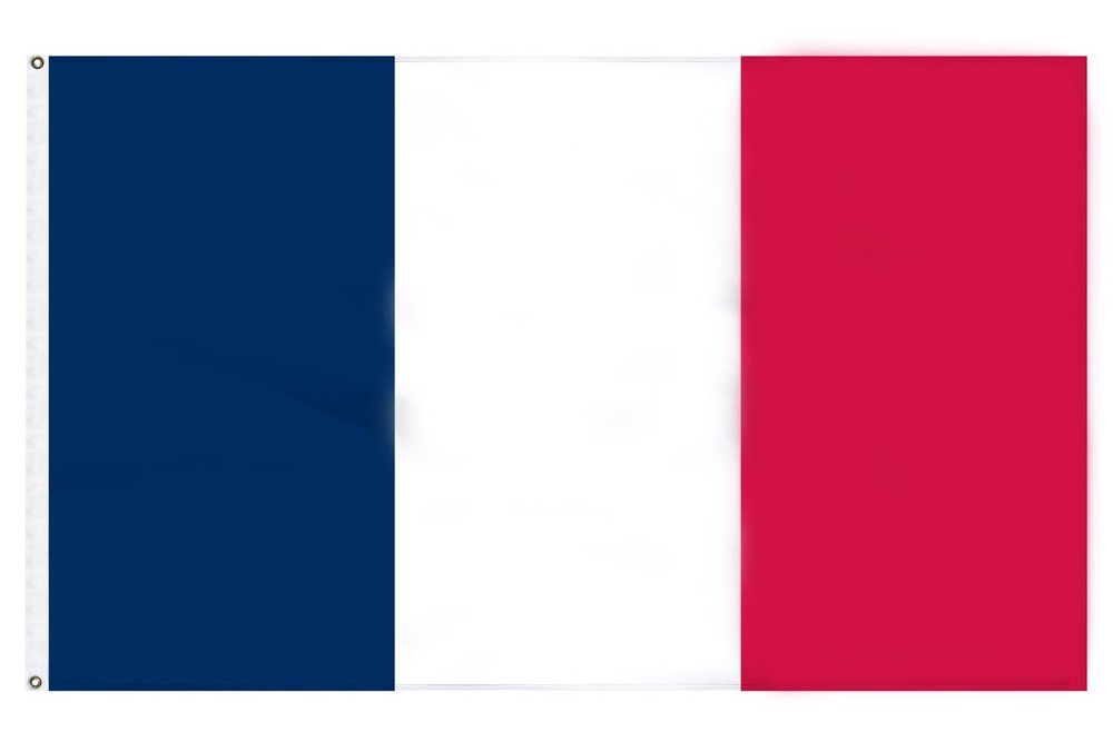 "France" 3 ft x 5 ft High Quality Polyester Flag