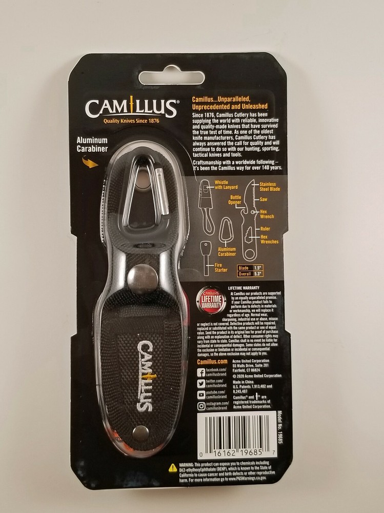 Camillus 5.3" Fixed Blade Camping Kit Model 19685