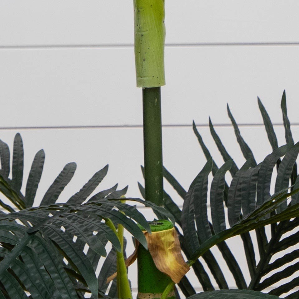 6.5' Double Trunk Golden Cane Artificial Palm Tree Home Decor.