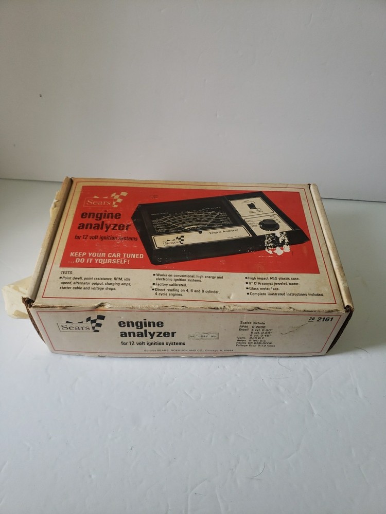 Sears Engine Analyzer Model 28-2161 w/ Leads & Manual