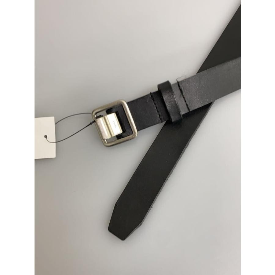 YOKE Leather Belt, Black, Plain, Men's