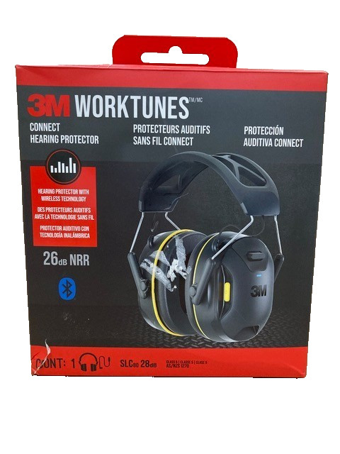 3M Worktunes Wireless Hearing Protector with Bluetooth, Black
