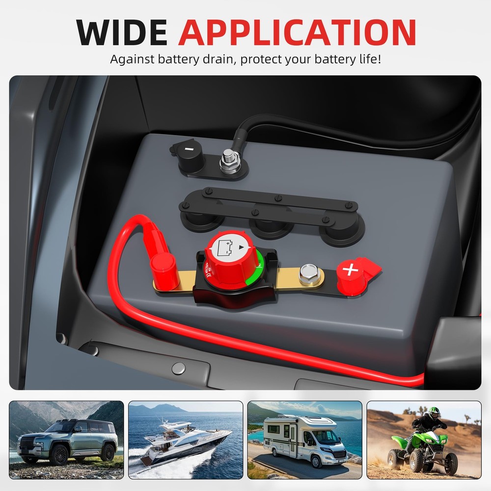 Joinfworld Side Post Battery 250A On-Off Post,