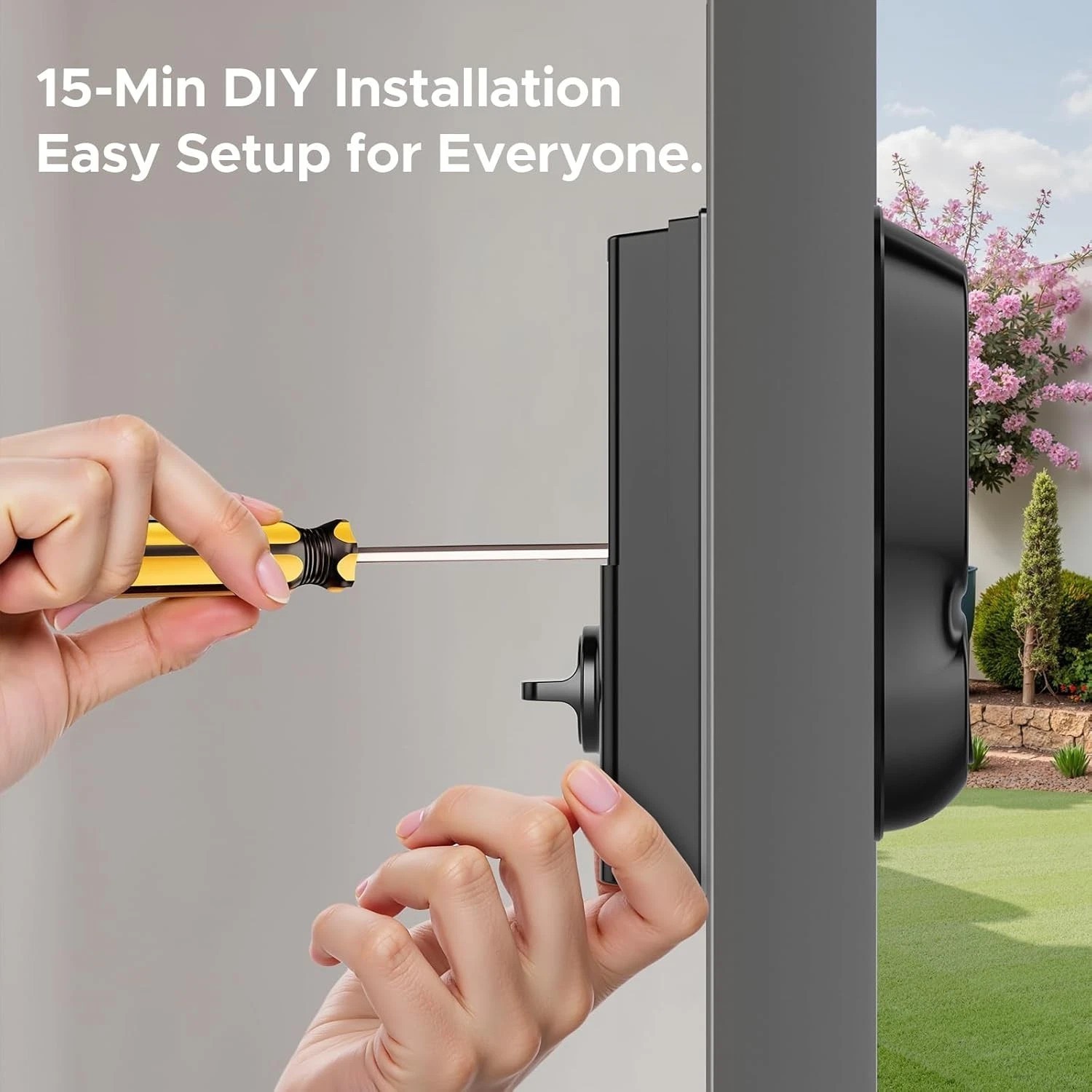 WiFi Video Smart Lock,6-in-1 Keyless Entry Door Lock with with Camera & Doorbell