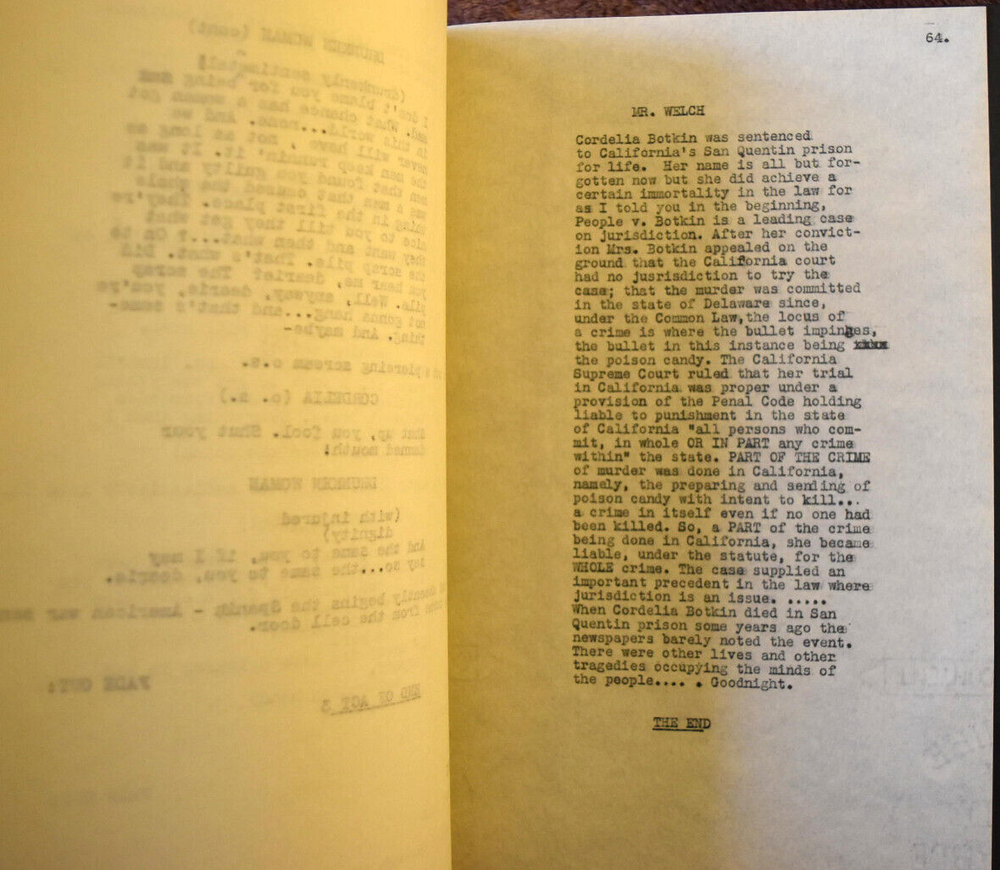 Michael Raffetto " Where The Bullet Impinges " Original Script