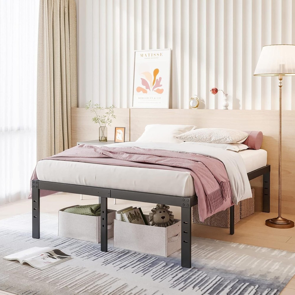 Queen Bed Frame with Under Bed Storage: Stylish & Stable Sleep Support