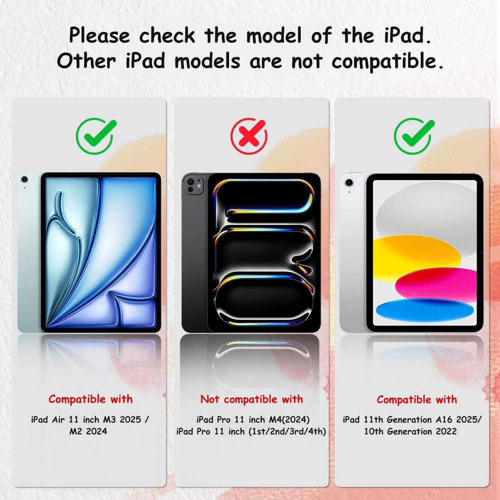 bersem 2-Pack Paperfeel Screen Protector for iPad A16 11 / 10.9, Transparent