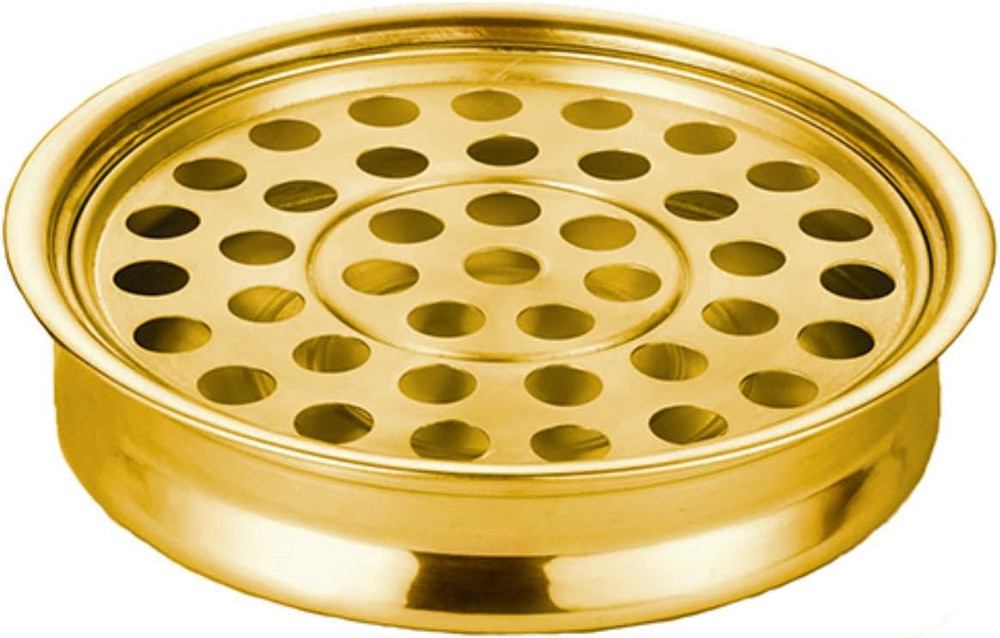 Communion Tray-Stackable with 40 Hole Insert-Brass Tone