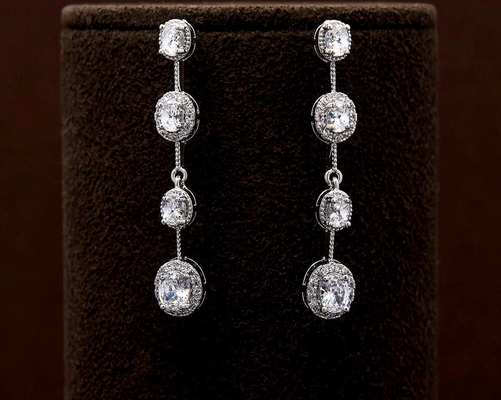 Collar Chain elegant Necklace and Earrings SET