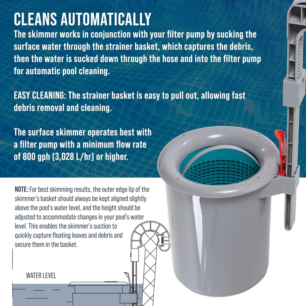 U.S. Pool Supply Pool Skimmer - above Ground Pool Skimmer, Floating Pool Surface
