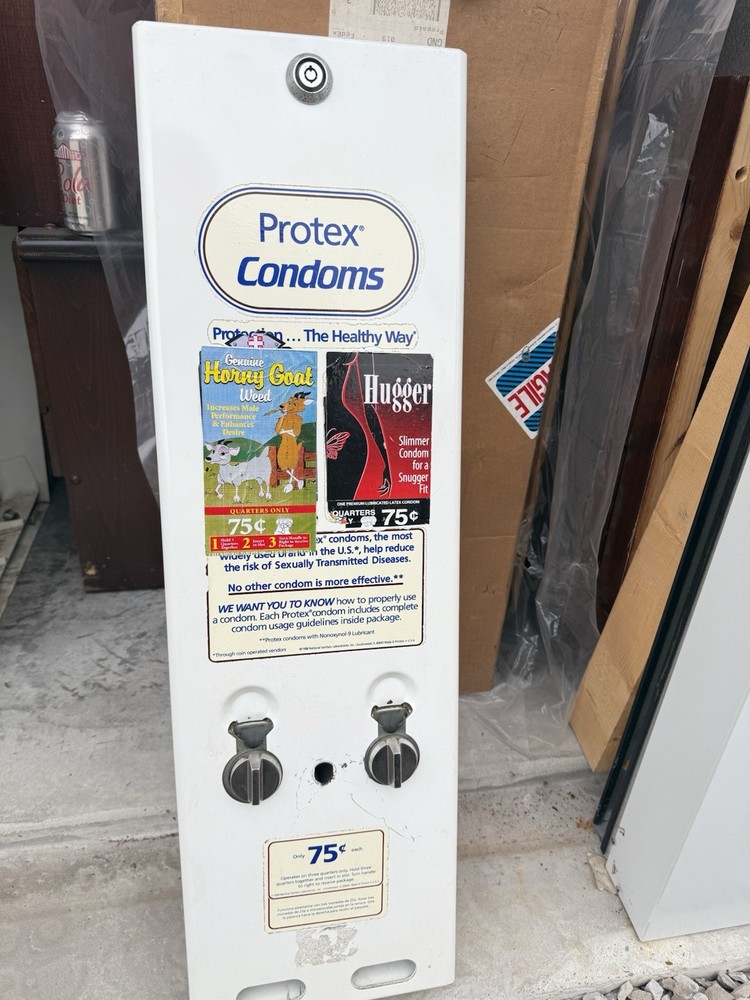 VINTAGE 80s CONDOM / NOVELTY VENDING MACHINE