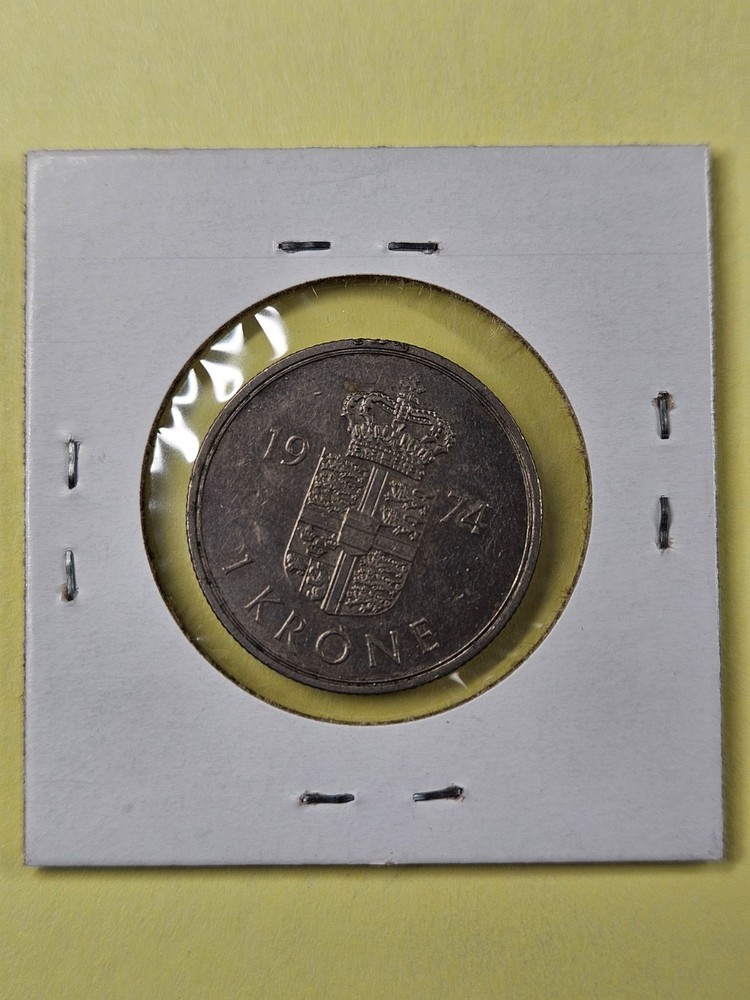COINS - DENMARK - 1 KRONE 1974