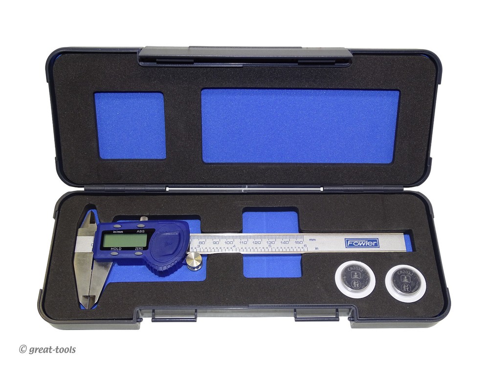 FOWLER DIGITAL CALIPER – electronic measuring tool – 6” or 150mm range