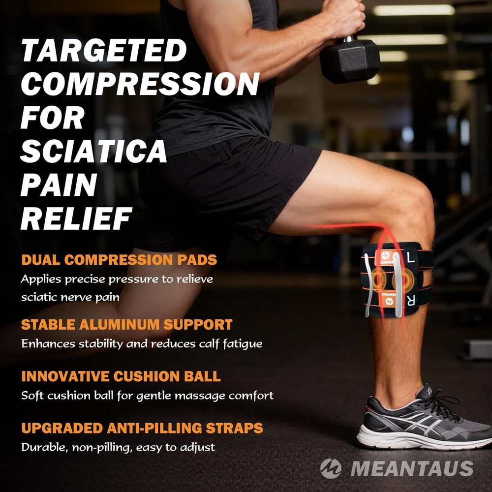Calf Support Brace – Adjustable Leg Compression Wrap with Dual Support Pad