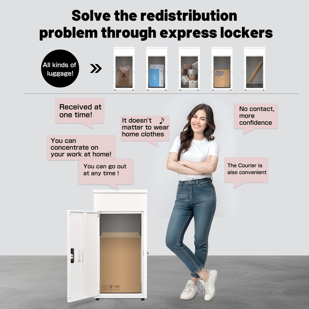 Parcel Boxes,Large Package Drop Boxes, Anti-Theft Parcel Mailbox with Coded Lock