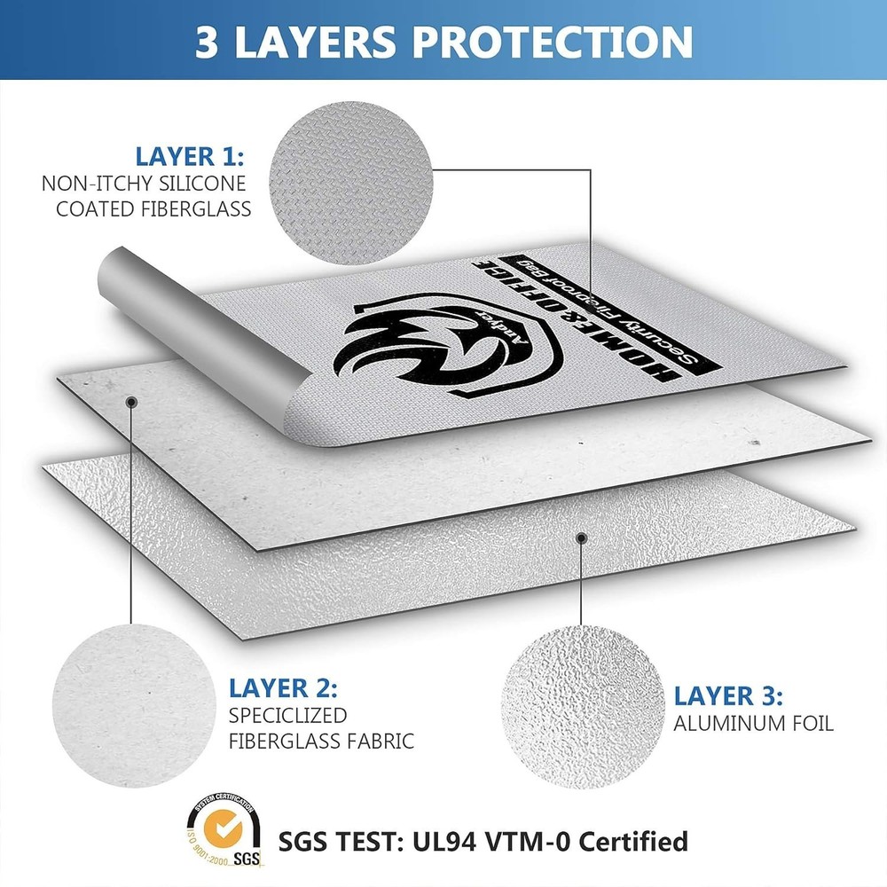 Durable Two-Pocket Fireproof Document Bag 2000℉ - Secure and Portable Organizer