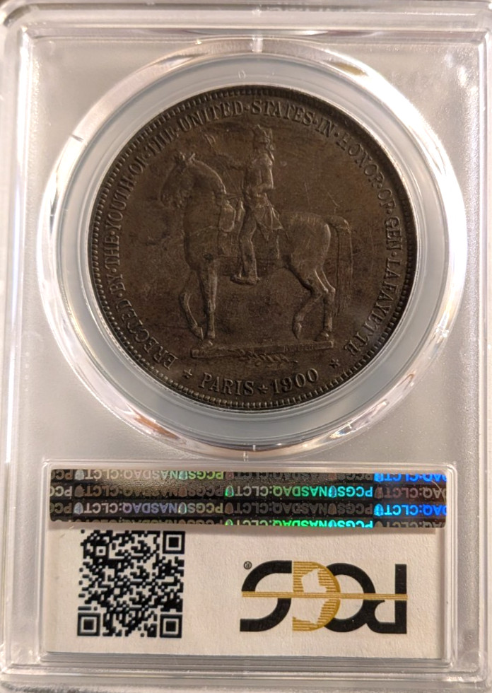 1900 $1 Lafayette silver dollar PCGS AU 53
